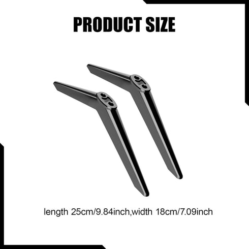 2 Pieces TV Stand Base Universal Tabletop Pedestal Feet Non Slip Upgraded Bracket for LED Flat Screen TV Crafted from