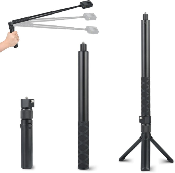 UTEBIT 5.9"-47" Bullet Time Handle Tripod Rotating Grip with Invisible Selfie Stick, Compatible