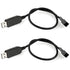 Pack of 2 Full Speed 12V Voltage Step-Up USB to 3-Pin and 4-Pin PC Fan Power Adapter Cable