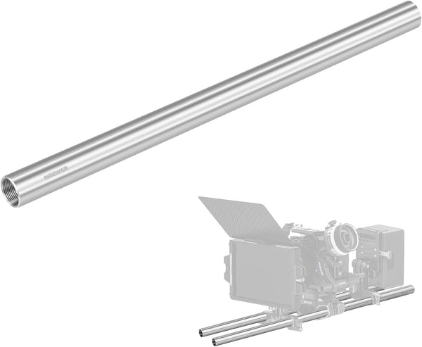 NEEWER 12"/300mm Heavy Duty Stainless Steel Support Rod for Professional Filmmaking, Video Camera, Cinema Camera