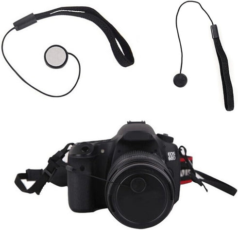 5 Pack Lens Cap Keeper for SLR Cameras, Anti-Lost Lanyard Strip for DSLR, Nikon, Sony, Fuji, Olympus