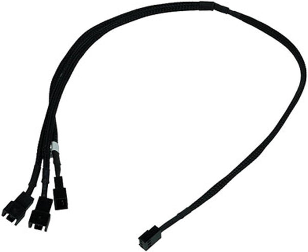Phobya Premium 3-Pin x 3 Fan Cable Splitter - Power 3 Fans from One Connection
