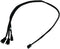 Phobya Premium 3-Pin x 3 Fan Cable Splitter - Power 3 Fans from One Connection