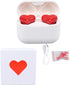 Dpofirs Wireless Earbuds, Heart Shaped Noise Canceling Stereo Bluetooth Earphones, Includes Charging Case