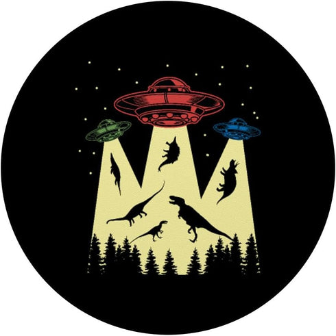 PopSockets Standard PopGrip - Vintage Dinosaur Alien Abduction