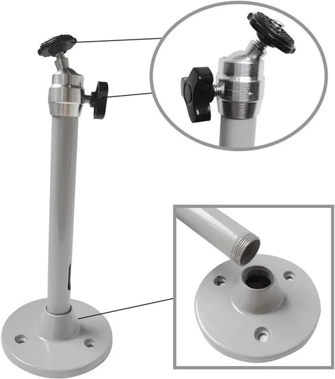 Projector Ceiling Mount, Aluminum Alloy Rotatable Thickened Shock Resistant Stand for Home, Office, Meeting Room, School