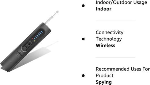 Hidden Camera Detector, Pocket Sized Anti Spy/Bug Sweeper, RF Wireless Signal Scanner for Home/Office/Travel