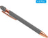 PATIKIL 6 Pack Ballpoint Pen with Stylus Tip, 2 in 1 Metal Pen Black Ink 1.0mm Medium Point Style 2, Gray
