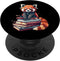 Red Panda Books Lover Reading Bookworm Standard PopSockets PopGrip