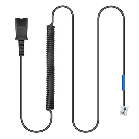 U10 Headset Adapter, RJ9 to QD Cable for Plantronics Quick Disconnect Headsets, Compatible with Cisco IP Phones