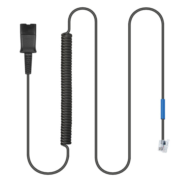U10 Headset Adapter, RJ9 to QD Cable for Plantronics Quick Disconnect Headsets, Compatible with Cisco IP Phones