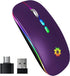 KBCASE Wireless Mouse, LED Wireless Mouse for Laptop, Slim Silent Mouse 2.4G Rechargeable