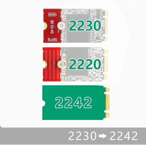 JEYI M2 M2PLUS NGFF NVME m.2 Extended Transfer 2230, 2242, 2260, 2280 M2 Change Long Size NVME SSD