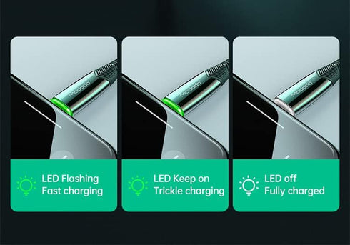 mcdodo Smart LED Auto Disconnect Nylon Braided Sync Charge USB Data Cable (6FT) Compatible with iPhone 14/13/12/11