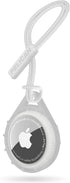 Pelican Protector AirTag Holder - Rugged Keychain with Strap Loop for Apple AirTag, Clear