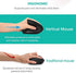 Lekvey 2.4 Left Handed Mouse, Wireless GHz USB Lefty Left Hand Ergonomic Vertical Mouse, Less Noise - Black