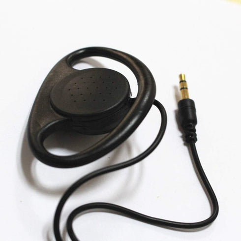 D Shape Earpiece Headset, 3.5mm Single Side Earphone Hook, Earbud for Tour Guide System, Tablet, Laptop, PC
