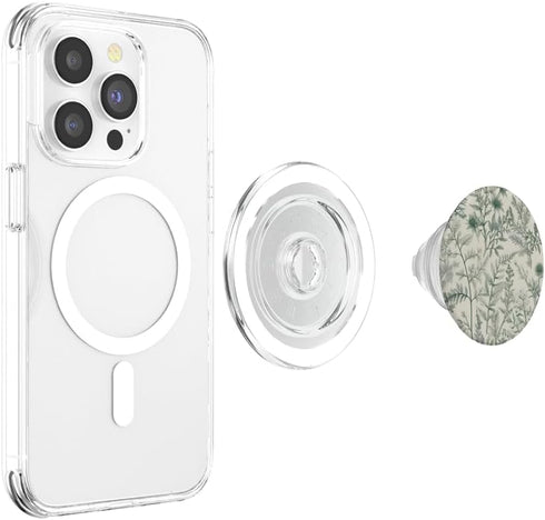 Floral Sage Garden Design Sage Garden Green Floral PopSockets PopGrip for MagSafe