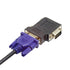 chenyang Vertical Flat Left Angled 90 Degree VGA SVGA Male to Female Extension Adapter, Black