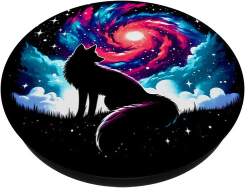 Cool Cosmic Fox Galaxy Graphic Space Art PopSockets Standard PopGrip