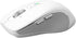 Wireless Bluetooth Mouse (USB + BT1 + BT2), Full Size Mouse, 4-Way Scrolling, Multi-Device Silent Mouse for Computer, Laptop, iPad, MacBook (White)