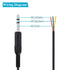 Fancasee 2 Pack Replacement 6.35mm Male Plug to Bare Wire Open End TRS 3 Pole Stereo 1/4" 6.35mm Plug Jack Connector Audio Cable for Microphone Speaker Cable Repair