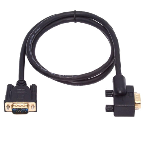 xiwai 90 Degree VGA RGB Cable Right Angled Male to Straight Male Extension Cord for Computer Monitor Projector 1m