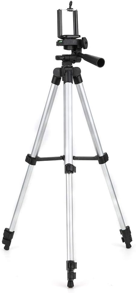 Hilitand Phone Tripod Stand, Cell Phone Selfie Stick Tripod with Phone Holder, Compact Size Extendable Aluminum Travel