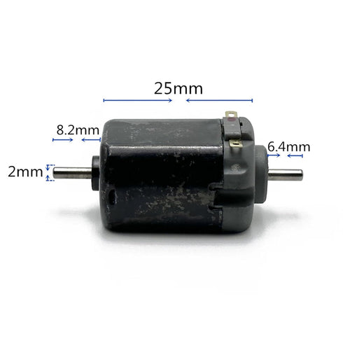 FTMSZLHYL 1PCS 6V-24V 130 12V Motor Double Shaft Motor Pentode Slotted Rotor Strong Magnetic High Speed Carbon Brush