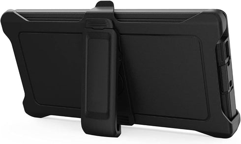 DEFENDER Case for Samsung Galaxy S23 Ultra - Black, Port Protection, Includes Holster Clip Kickstand