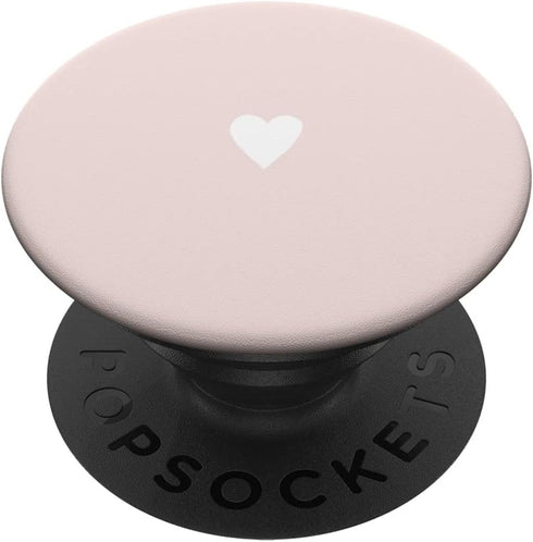 Baby Pink Cute Heart Hand Drawn Minimalist Digital Art PopSockets Standard PopGrip