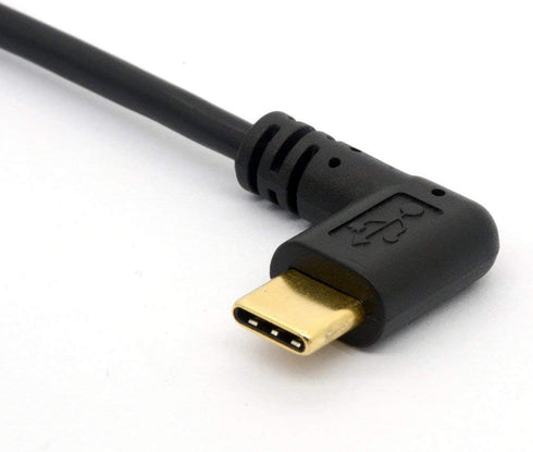 Angle USB Type C to Micro USB Cable, 90 Degree USB-C Male to Micro-B Male Adapter for Charging