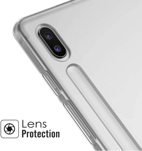 Zeking Transparent Case for Samsung Galaxy Tab S7 Plus/Tab S7 FE 5G/T975/T970, Ultra Slim Thin TPU Rubber Soft Skin