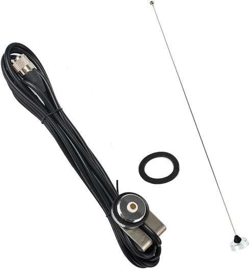 HYS 150-Watt 2M 136-174Mhz 1/4-Wave W/PL-259 13Ft RG-58 (TCJ-N2 Pretuned NMO VHF Antenna with NMO Mounting, Universal