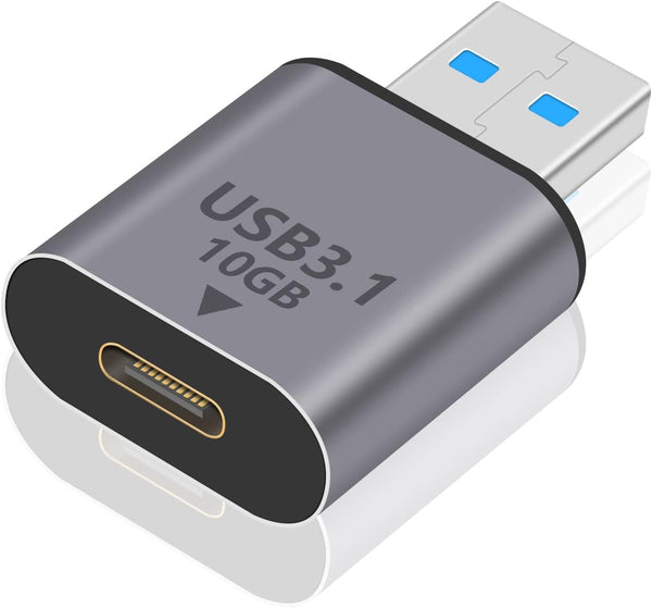 Poyiccot USB 3.1 to USB C Adapter 10Gbps, USB C to USB Adapter 3.1 Gen 2, USB C Female to USB Male Adapter for Laptop