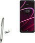 BoxWave Stylus Pen for T-Mobile REVVL 5G - DualTip Capacitive Stylus, Fiber Tip Disc Tip, Metallic Silver