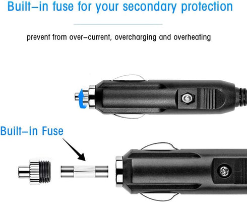 Multi Ports USB Car Charger, 96W 6 Port QC3.0 Fast Adapter with Four Quick Charge Ports for Smart Phone & Tablets
