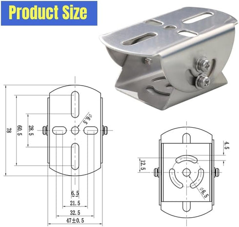Universal Wall Pole Joint Mount Adaptor, Adjustable CCTV Camera Mount Bracket for Surveillance Cameras
