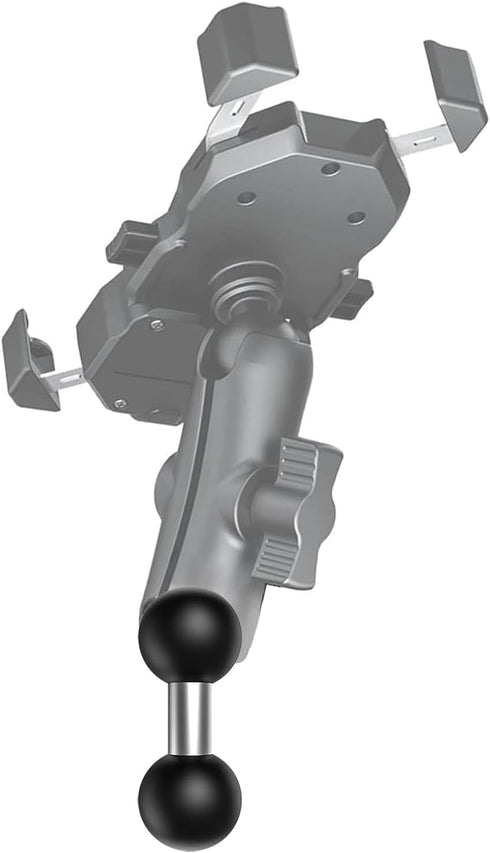 Double 1" Ball Mount Base Adapter, Compatible with RAM Mounts B Size 1 inch Double Ball Socket Arms, Black