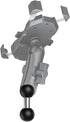 Double 1" Ball Mount Base Adapter, Compatible with RAM Mounts B Size 1 inch Double Ball Socket Arms, Black