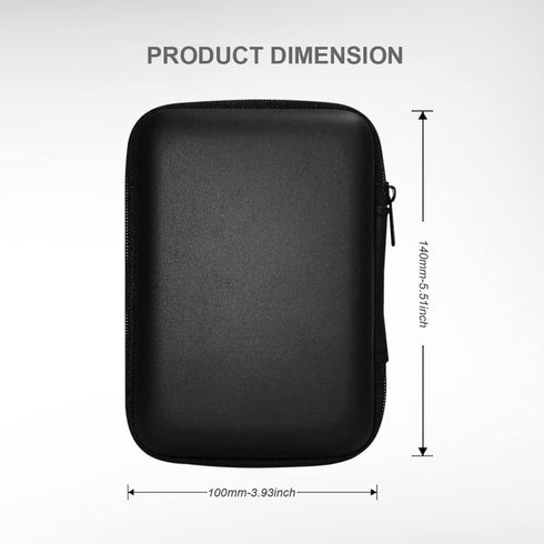 SYIDINZN 2.5 Hard Drive Carrying Case Storage Organizer Bag Multi-Purpose Universal Carry Pouch Compatible with Western