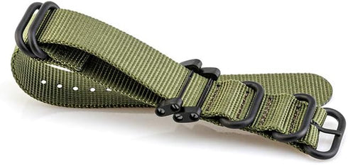Watch Bands Compatible with Suunto Core, Military Woven Nylon Replacement Wrist Straps with Black Metal Buckle