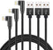 Extra Long Durable Charging Cable, 3 Pack 10ft USB A to 90 Degree Aluminum Alloy for iPhone