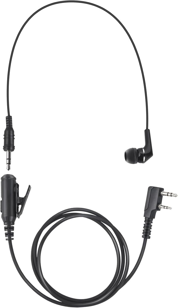 K1 in-Ear Headset Ptt Mic Earpiece - Universal Earbud Microphone for Baofeng, Kenwood, Retevis Walkie Talkie