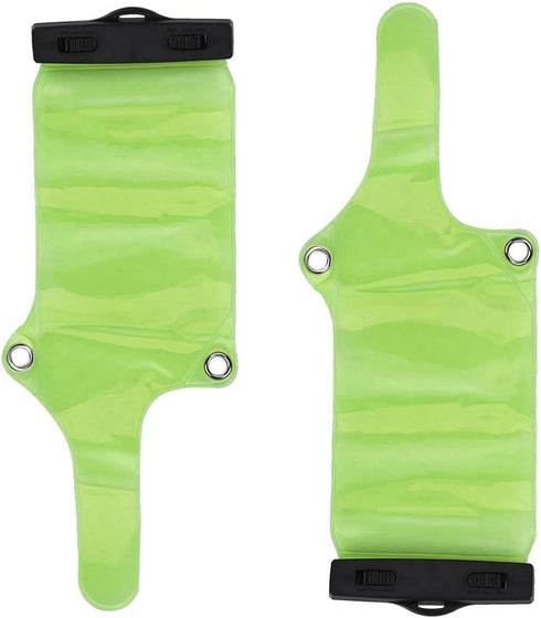 Portable Waterproof Radio Case, PVC Two Way Radio Holder with ABS Clip, Adjustable Elastic Band for Walkie Talkie