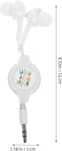 3.5Mm Mp3 Gadpiparty Retractable Wired Earbuds with Jack in-Ear Double Pull Telescopic Headphones for Players