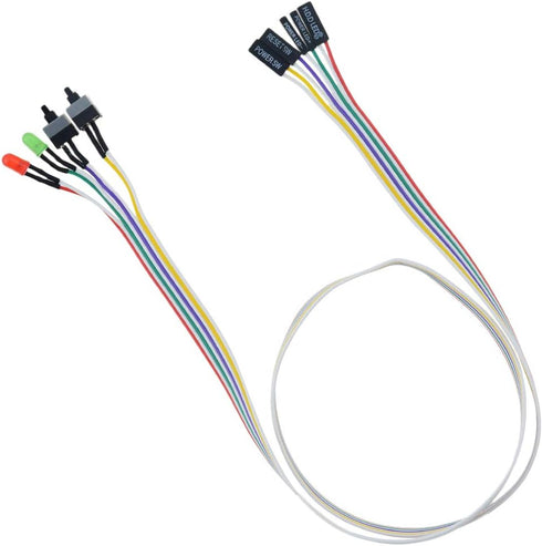 ThtRht 3 Pack Reset Desktop Computer PC Case Power Supply On Off Push Button Switch ATX Front Bezel Universal