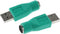 USB to PS2 Adapter 2PCS - Green PS/2 Female to USB Male Converter for Mouse and Keyboard.