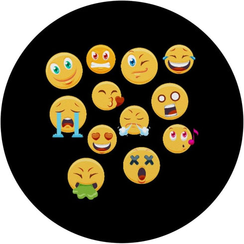 Funny Sarcastic Emoji Faces Teen Girl Humor Gift PopSockets Grip and Stand for Phones and Tablets