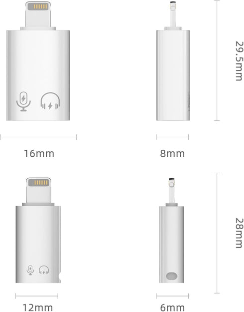 AreMe 2 Pack USB C/USB 3.0 Female to Lightning Male OTG Adapter for iPhone/iPad, supports USB devices like card
